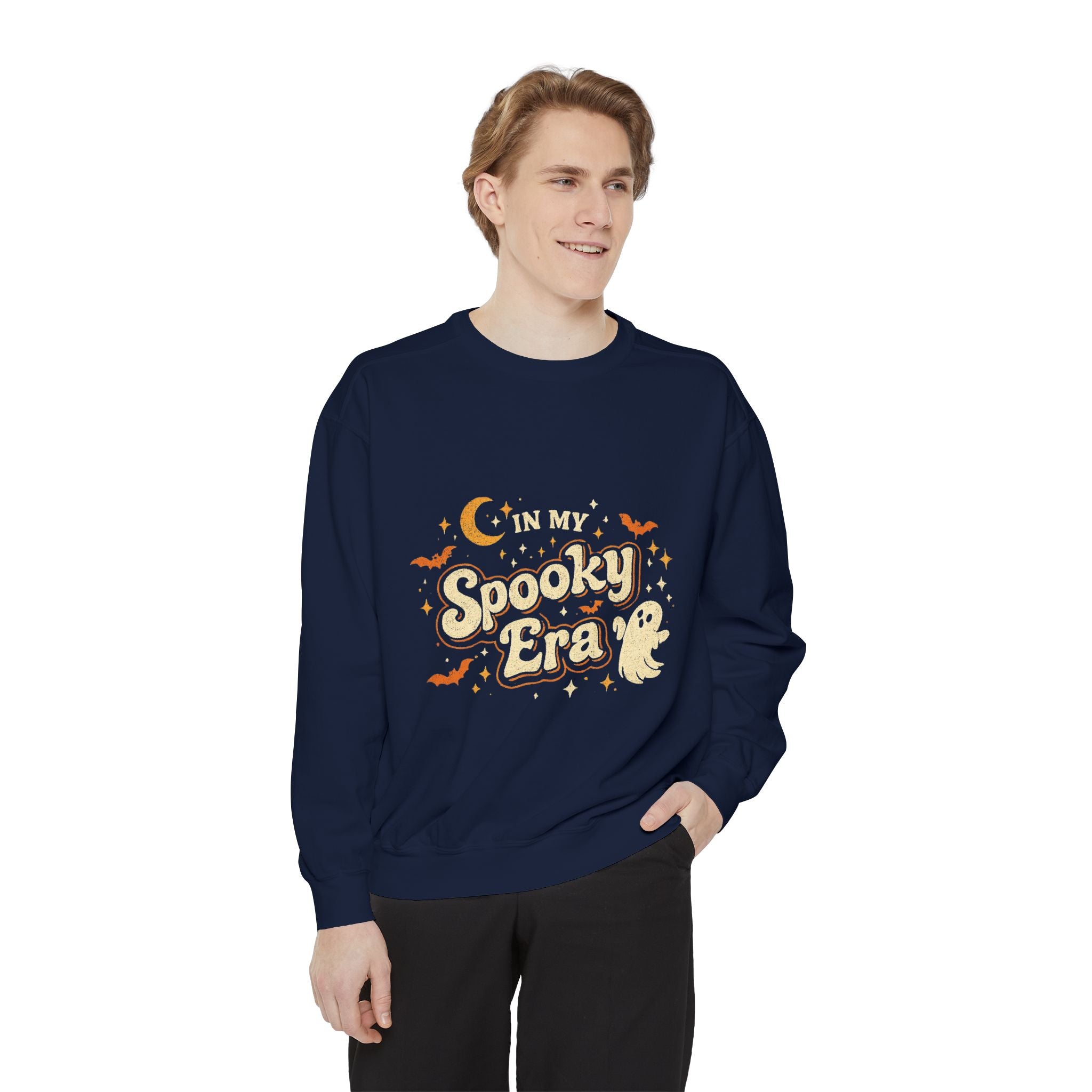 In My Spooky Era Crewneck Sweatshirt — Cute Ghost Halloween Sweatshirt | Vintage Fall Graphic Pullover | Cozy Autumn Sweatshirt