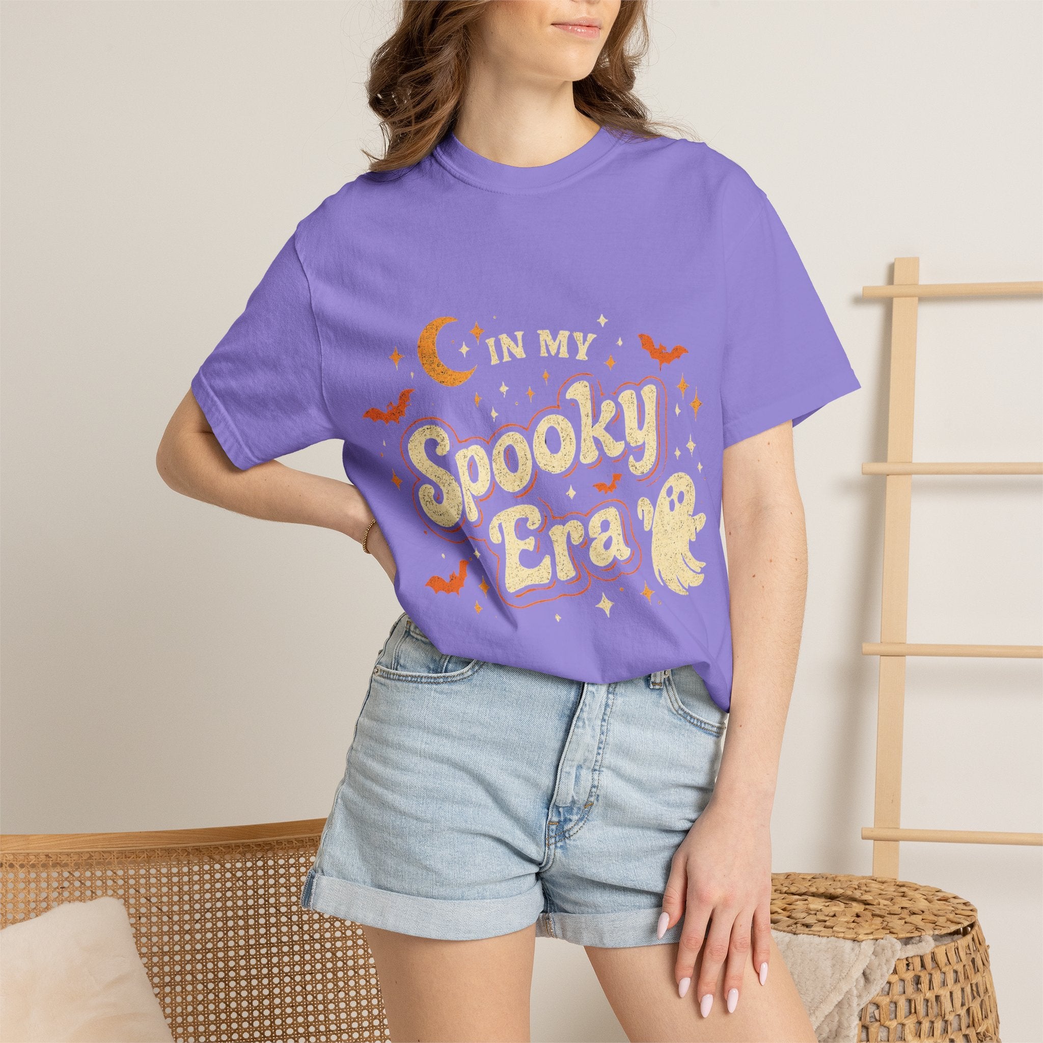 In My Spooky Era Retro Halloween T-Shirt | Cute Ghost Fall Graphic Tee | Vintage Halloween Shirt b