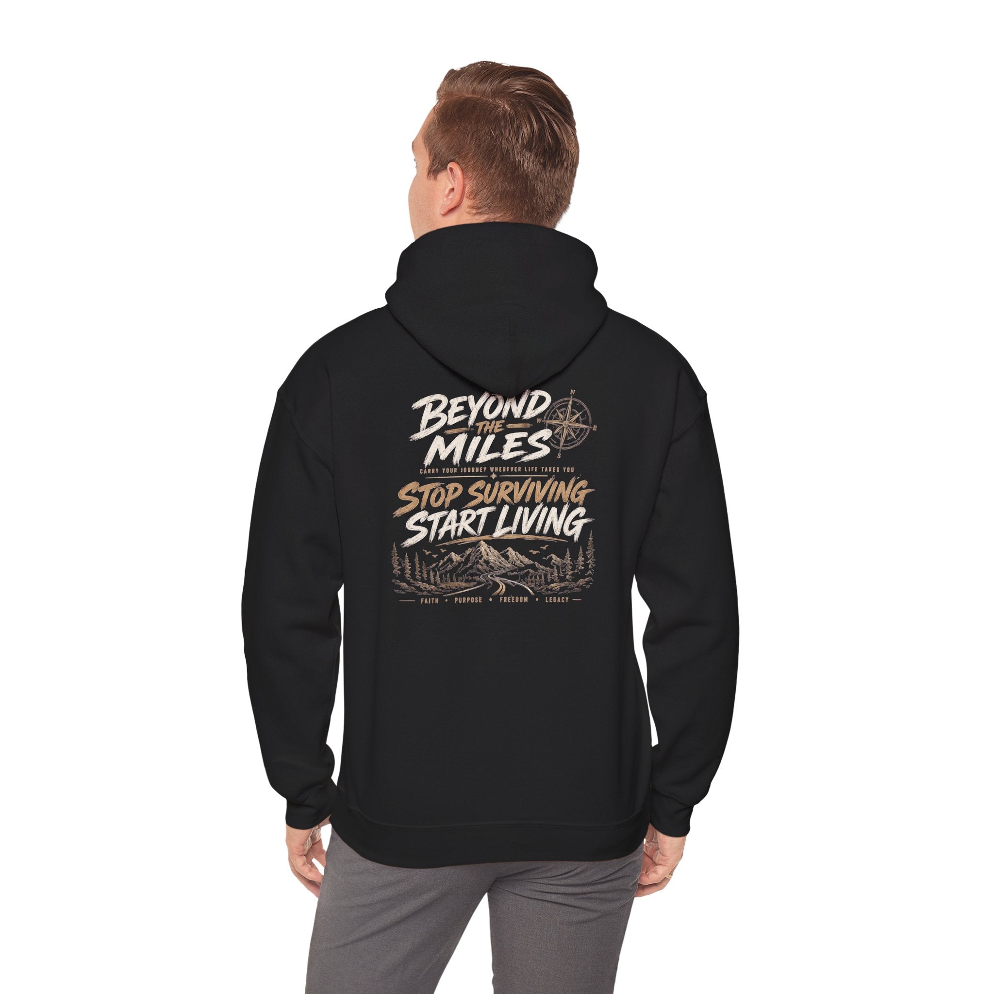 Beyond The Miles™ “Stop Surviving, Start Living” Premium Hoodie