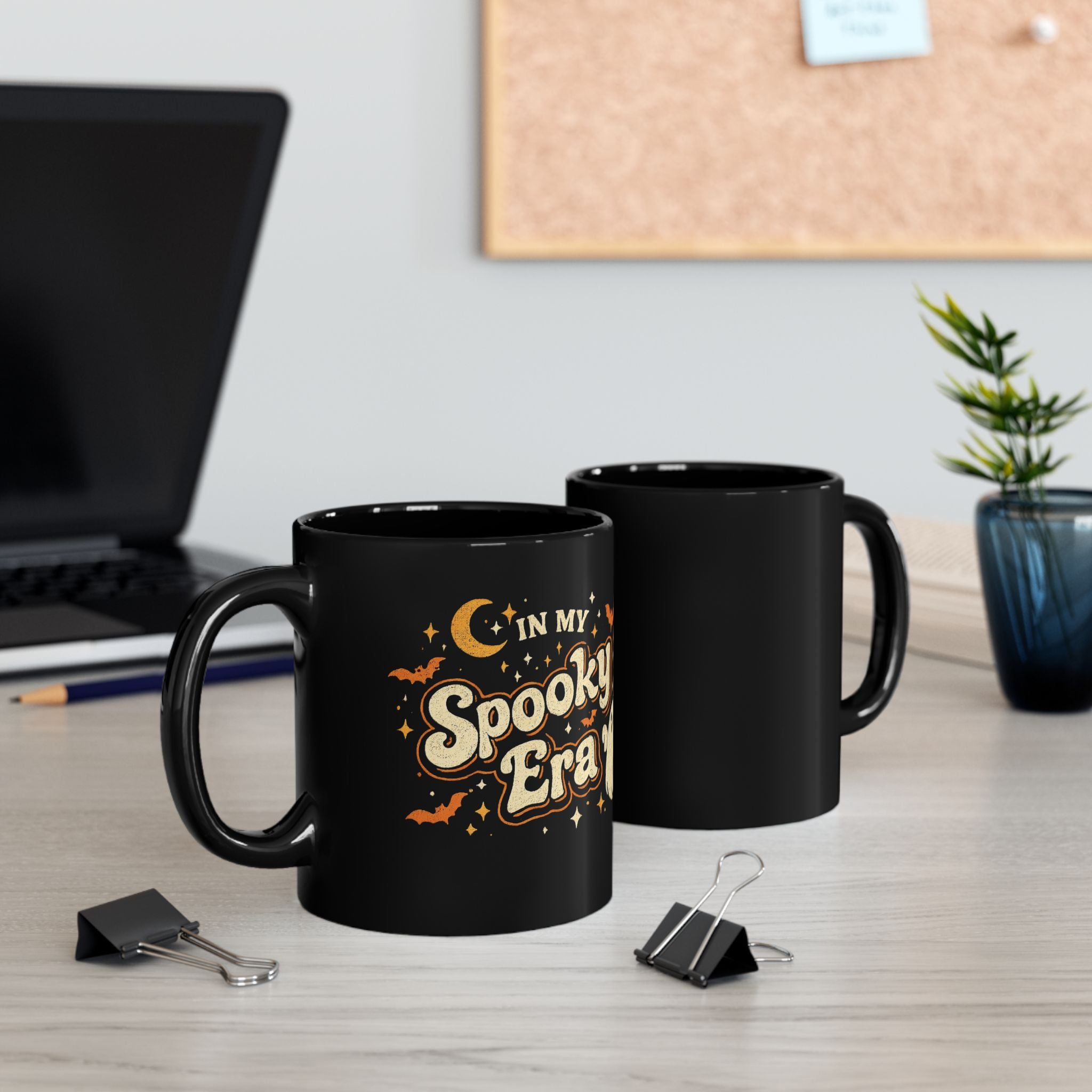 "In My Spooky Era" Black Coffee Mug | Halloween Coffee Cup | Fall Mug | Cute Ghost Mug | 11oz & 15oz