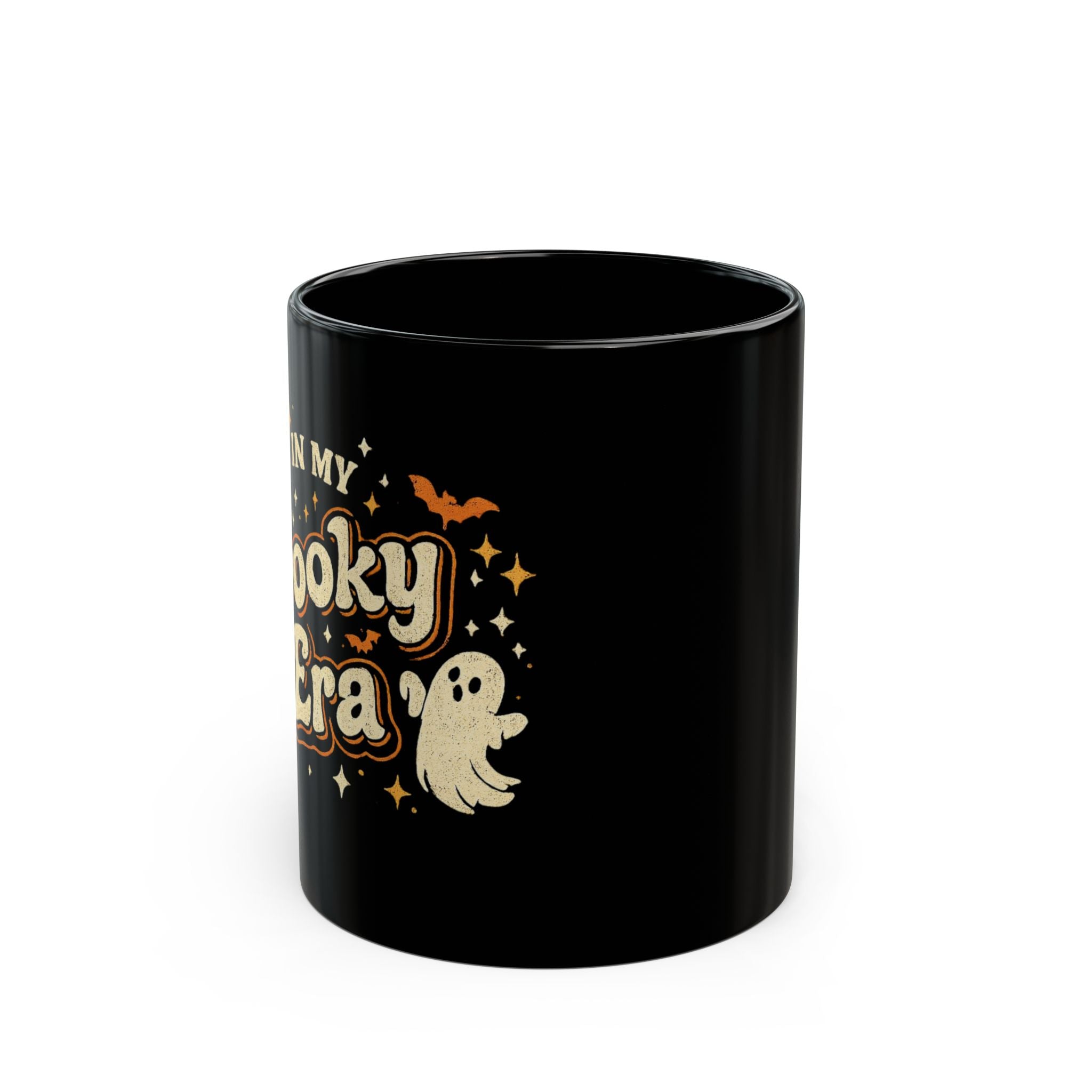 "In My Spooky Era" Black Coffee Mug | Halloween Coffee Cup | Fall Mug | Cute Ghost Mug | 11oz & 15oz