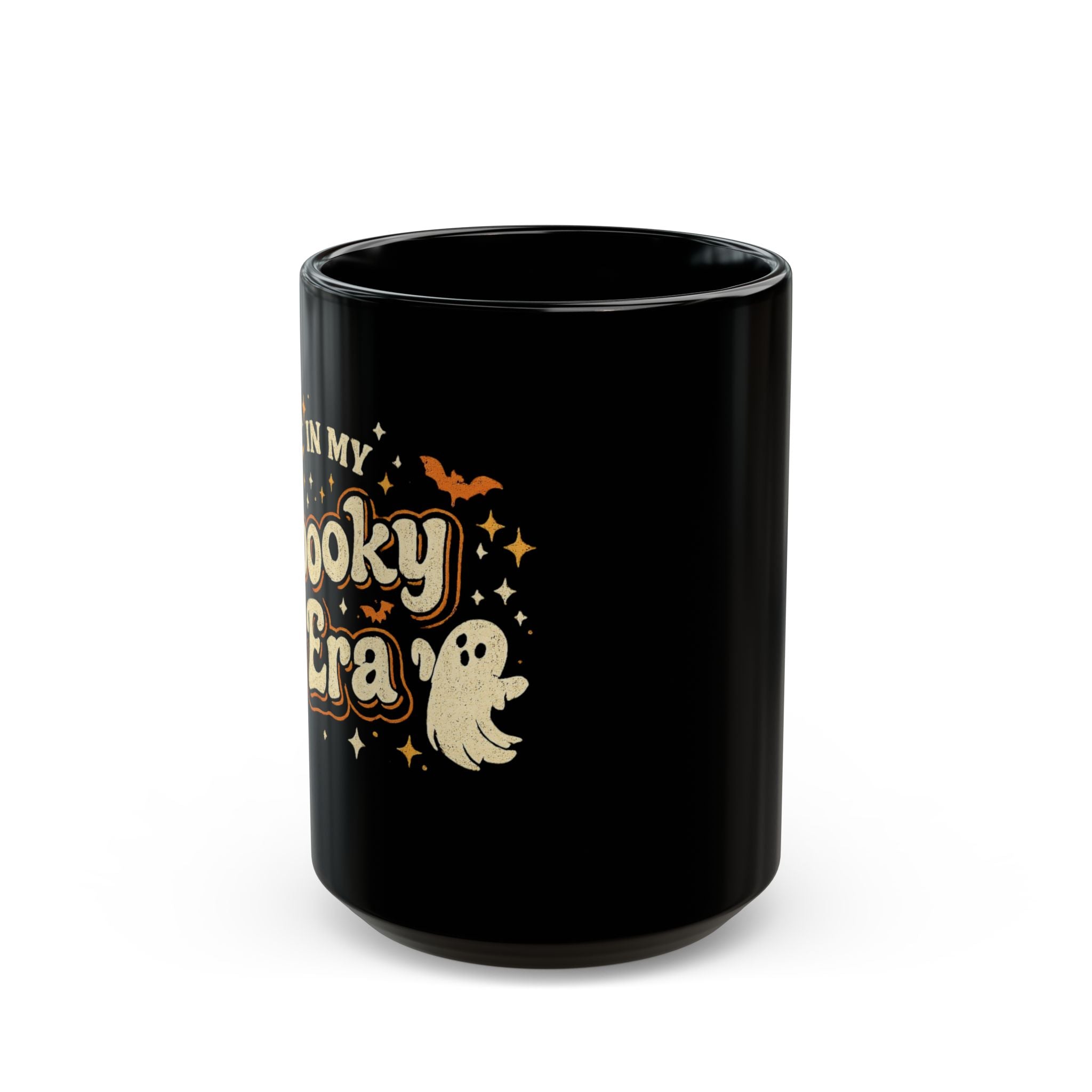 "In My Spooky Era" Black Coffee Mug | Halloween Coffee Cup | Fall Mug | Cute Ghost Mug | 11oz & 15oz