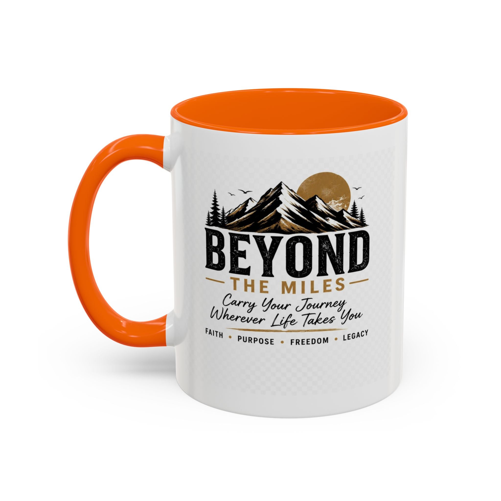 Beyond The Miles Ceramic Accent Coffee Mug -  "Faith Over A Perfect Plan" Edition  — (11/15oz)