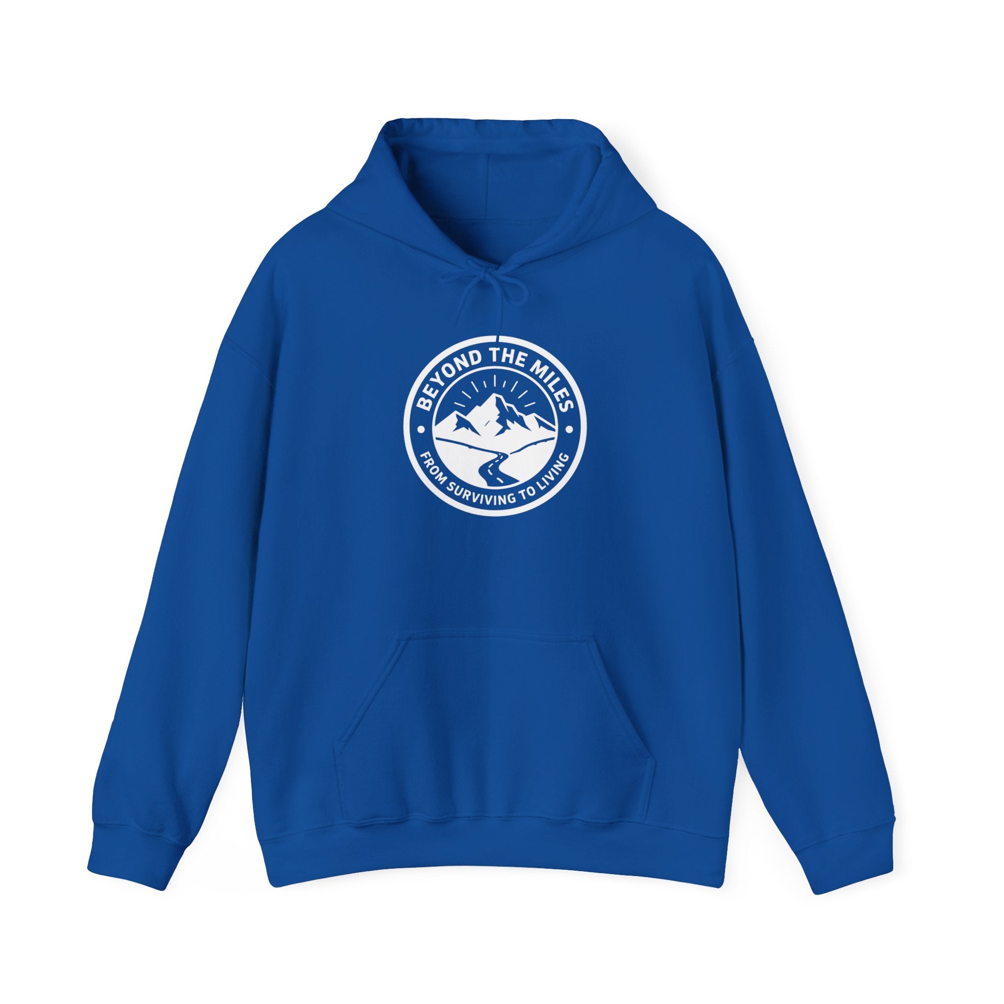 Adventure Hoodie — “Stop Surviving, Start Living” Mountain Graphic