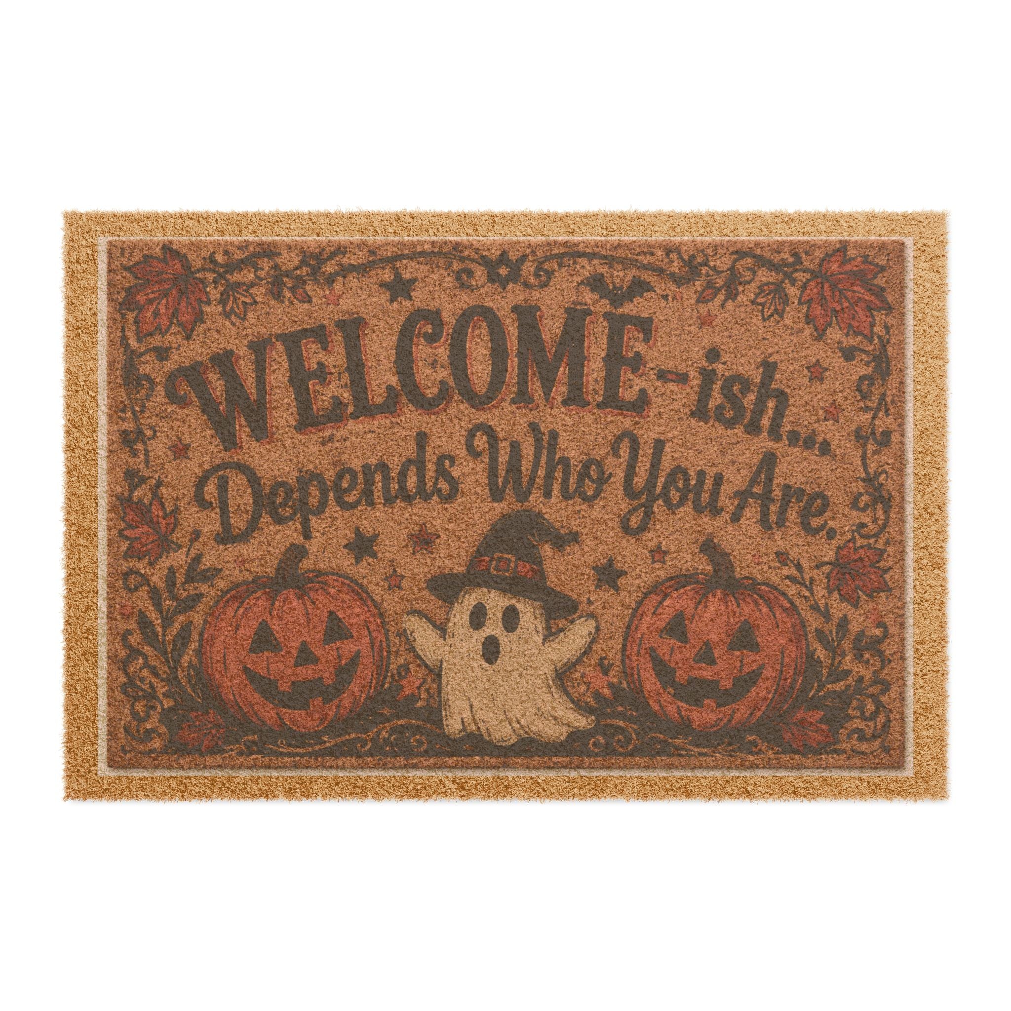 “Welcome-ish… Depends Who You Are” Halloween doormat