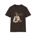 Just a Ghoul Who Loves Coffee T-Shirt —  Funny Ghost Coffee Graphic Tee | Cozy Fall Unisex Shirt