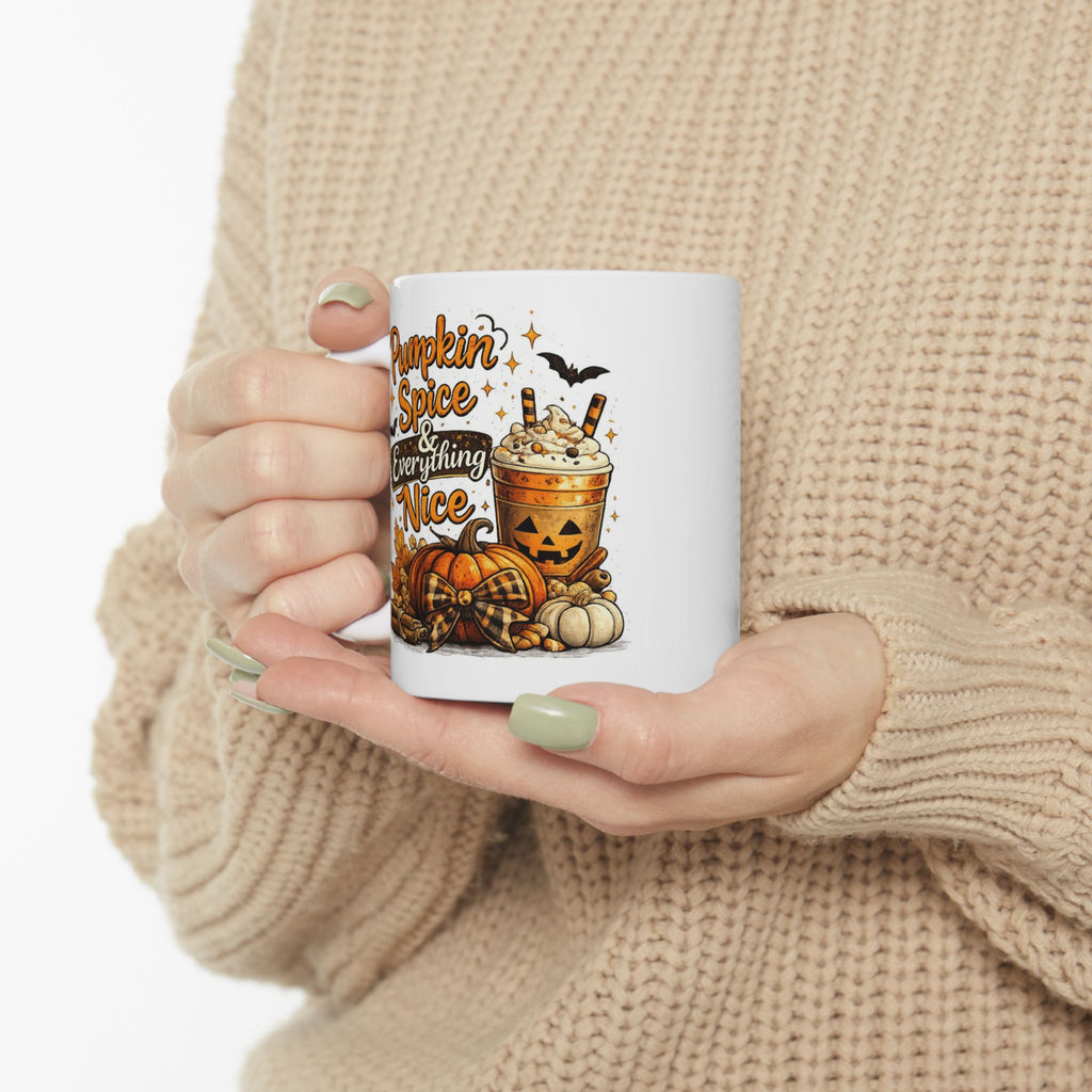 Pumpin Spice & Everything Nice Fall Coffee Mug | Halloween Ceramic Mug