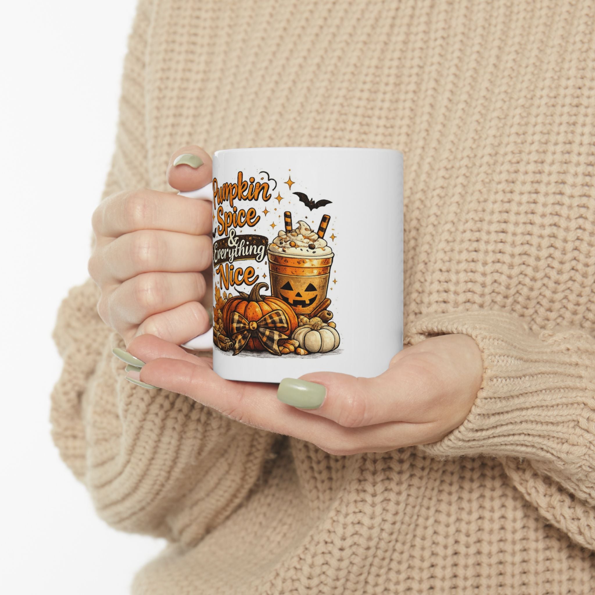 Pumpin Spice & Everything Nice Fall Coffee Mug | Halloween Ceramic Mug