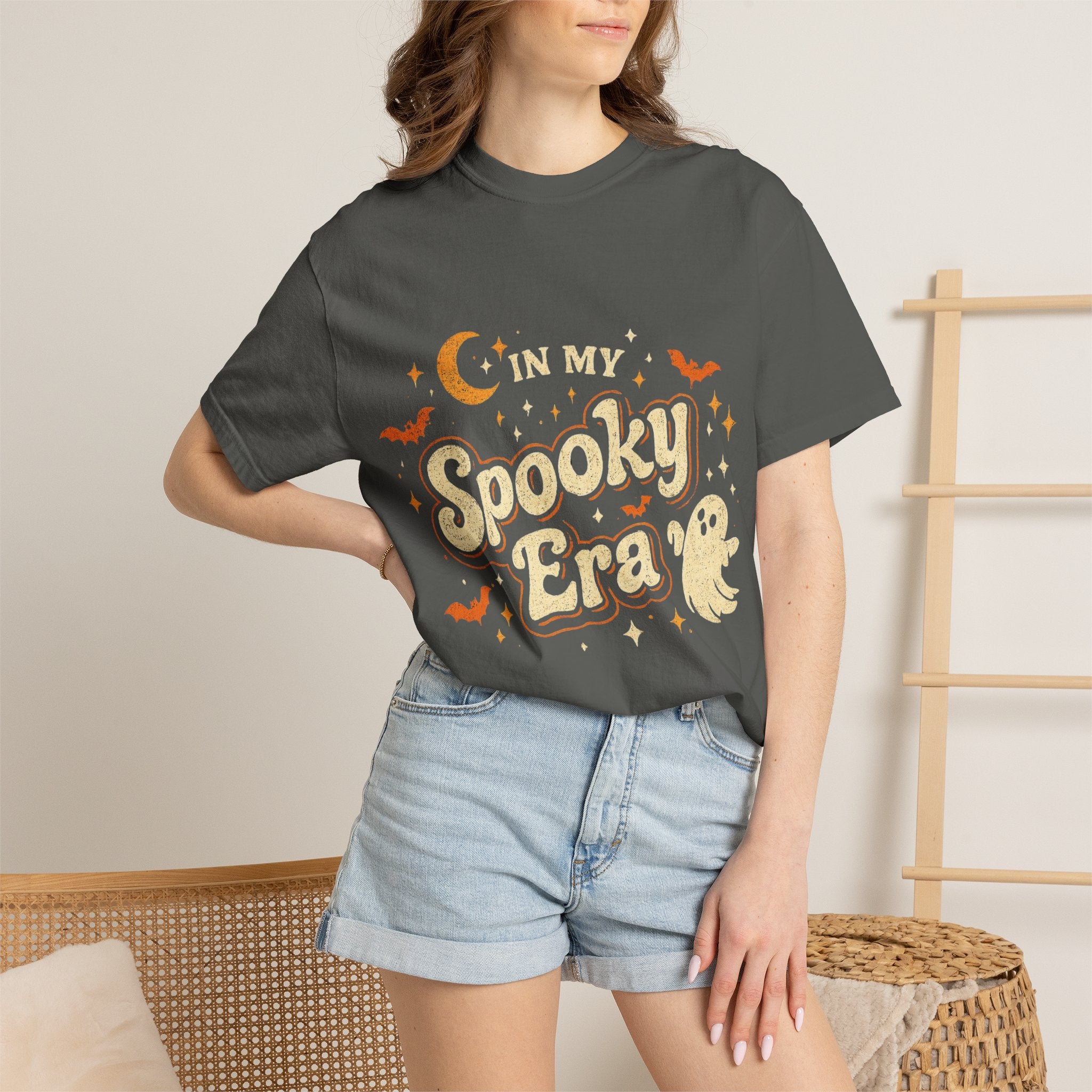In My Spooky Era Retro Halloween T-Shirt | Cute Ghost Fall Graphic Tee | Vintage Halloween Shirt b