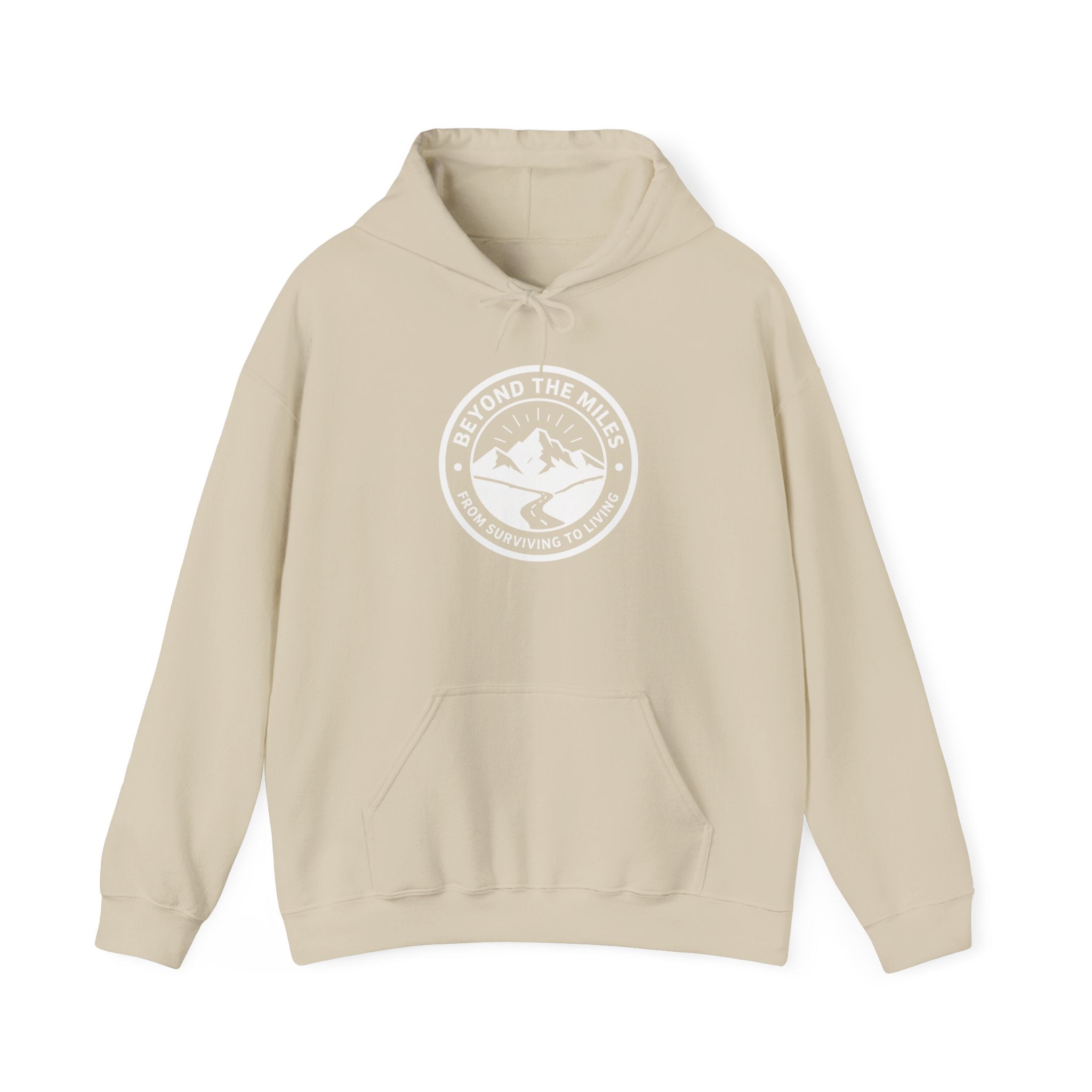 Adventure Hoodie — “Stop Surviving, Start Living” Mountain Graphic