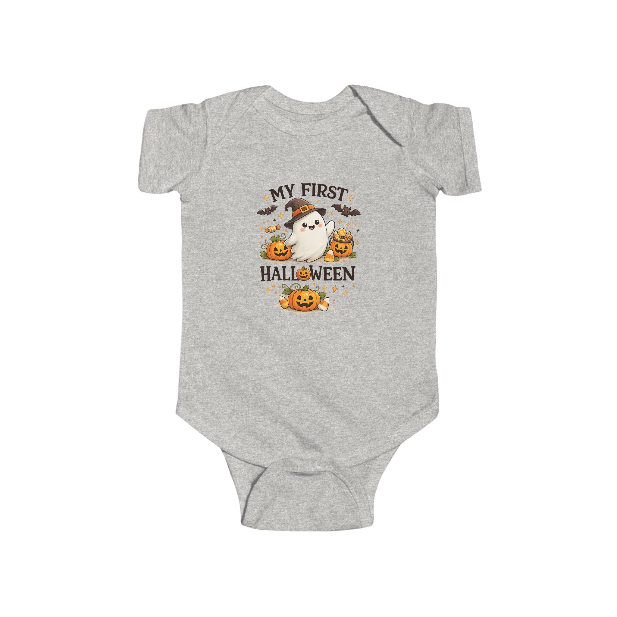 My First Halloween Baby Bodysuit | Cute Ghost & Pumpkin Halloween Outfit