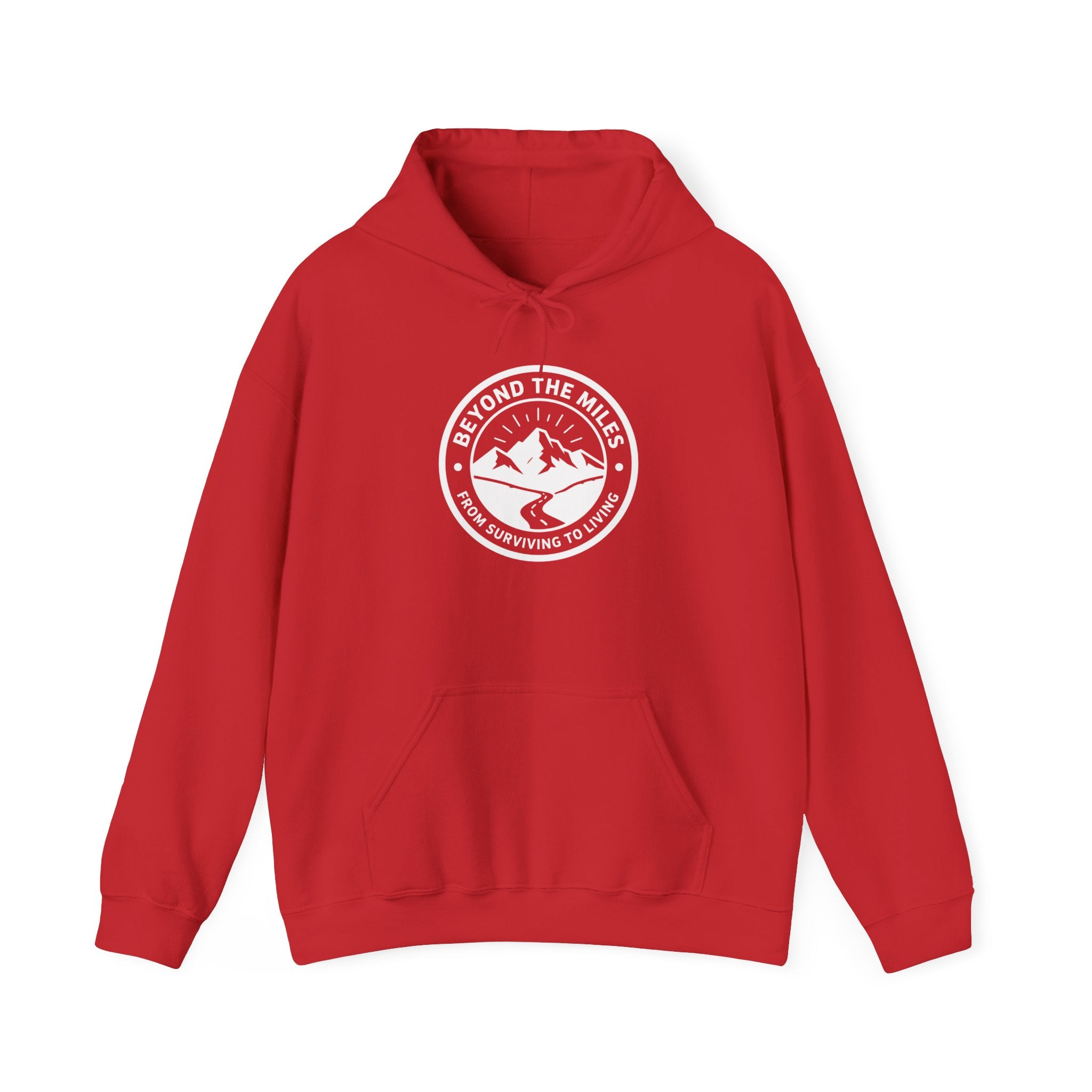 Adventure Hoodie — “Stop Surviving, Start Living” Mountain Graphic