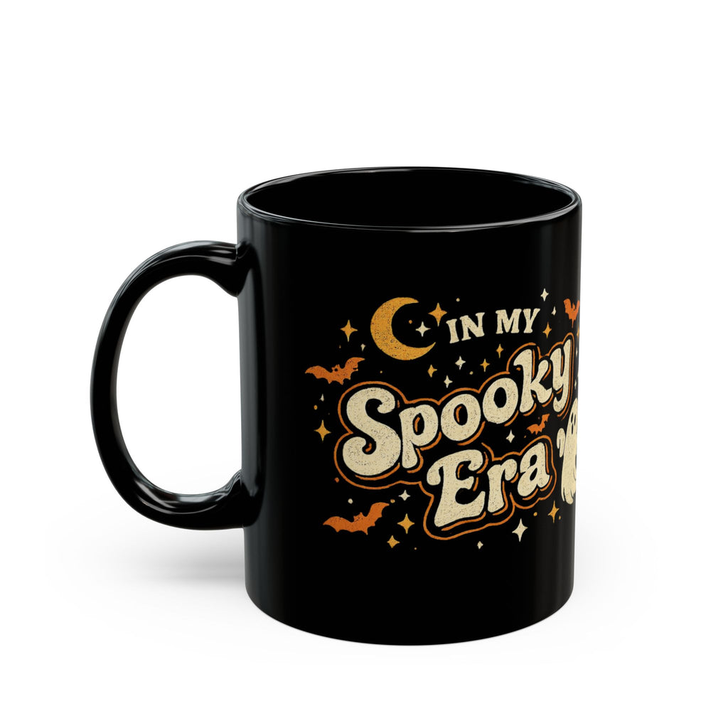 "In My Spooky Era" Black Coffee Mug | Halloween Coffee Cup | Fall Mug | Cute Ghost Mug | 11oz & 15oz