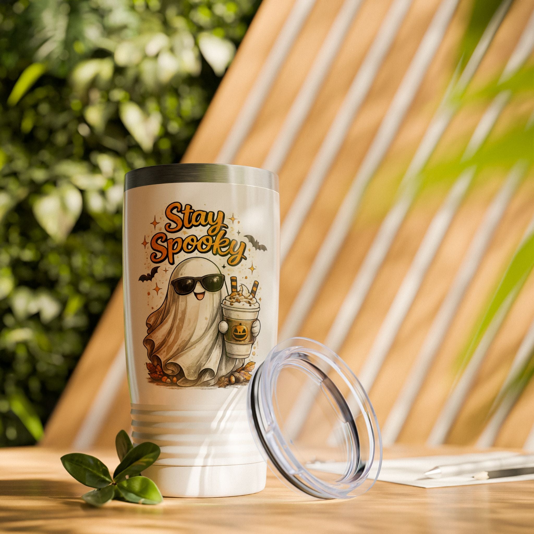 Stay Spooky Ghost Tumbler — 20oz Halloween Travel Cup